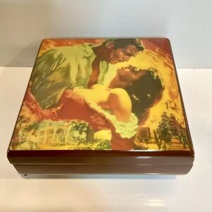 Vintage Gone With The Wind Music Jewelry Box 419/5000 H1503 6.5x6.5”x3 ~ Working